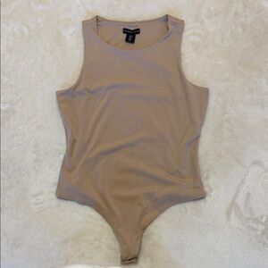 Sincerely Jules Tan Sleeveless Bodysuit L